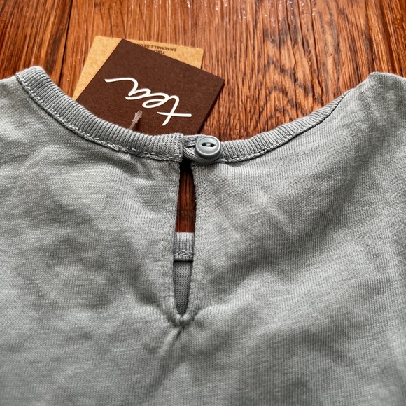 NWT Tea Collection Infant 2 Piece Teal Outfit Size 3-6 Months - Picture 5 of 6